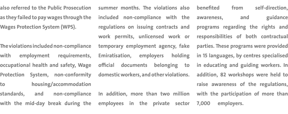 also referred to the Public Prosecution as they failed to pay wages through the Wages Protection System (WPS). The vi...