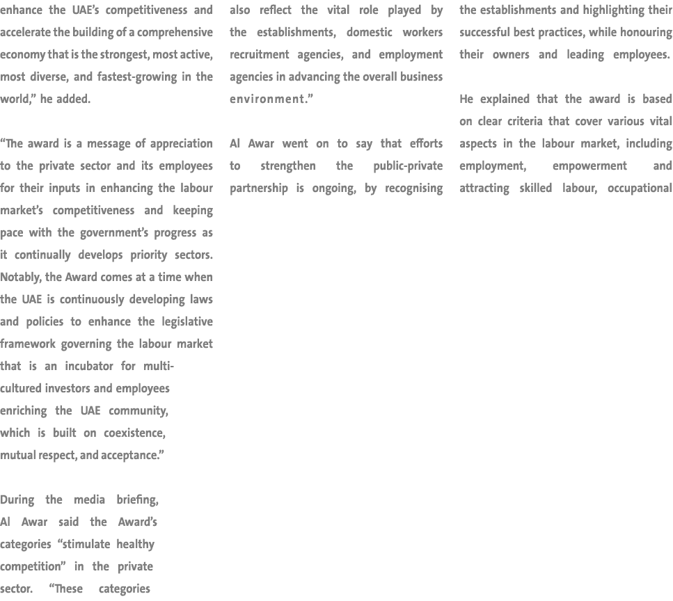 enhance the UAE’s competitiveness and accelerate the building of a comprehensive economy that is the strongest, most ...