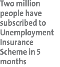 Two million people have subscribed to Unemployment Insurance Scheme in 5 months 
