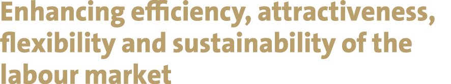 Enhancing efficiency, attractiveness, flexibility and sustainability of the labour market