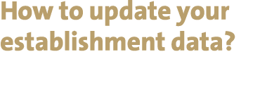 How to update your establishment data?