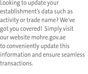 Looking to update your establishment’s data such as activity or trade name? We've got you covered! Simply visit our w...