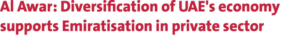 Al Awar: Diversification of UAE's economy supports Emiratisation in private sector 