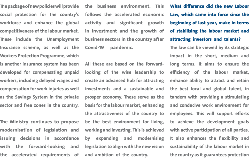 The package of new policies will provide social protection for the country’s workforce and enhance the global competi...