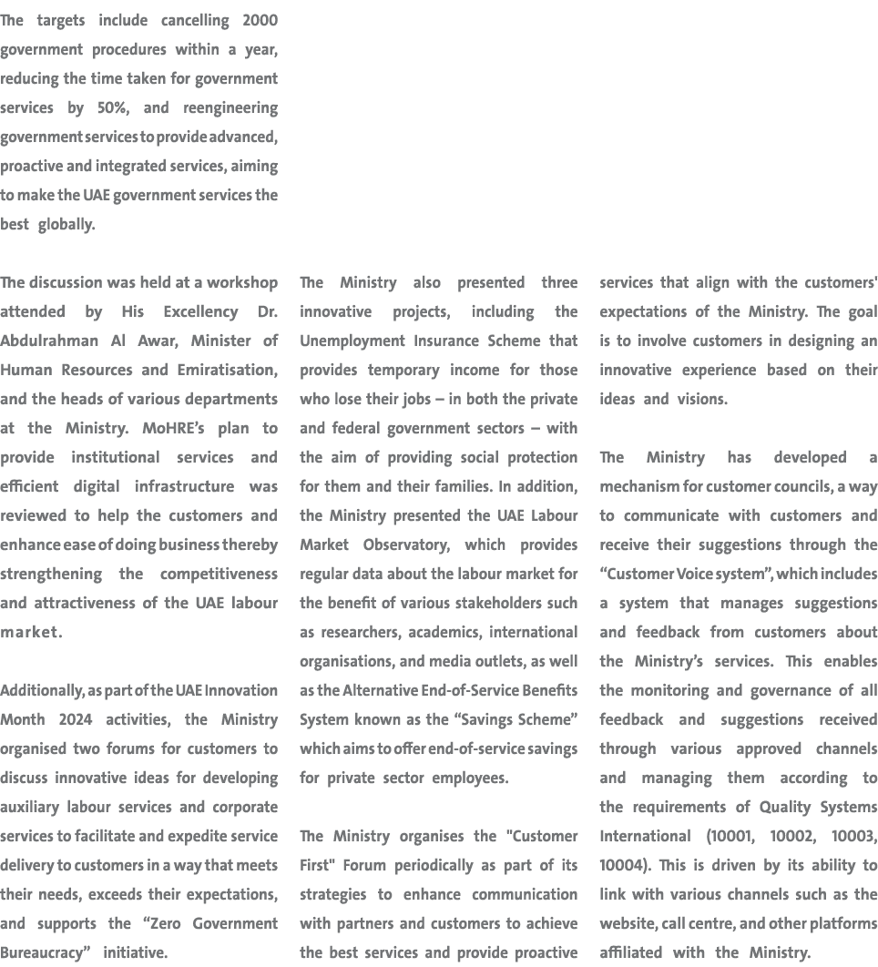 The targets include cancelling 2000 government procedures within a year, reducing the time taken for government servi...