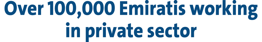 Over 100,000 Emiratis working in private sector