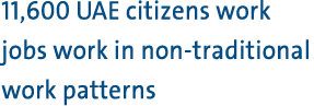 11,600 UAE citizens work jobs work in non traditional work patterns