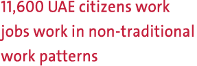 11,600 UAE citizens work jobs work in non traditional work patterns