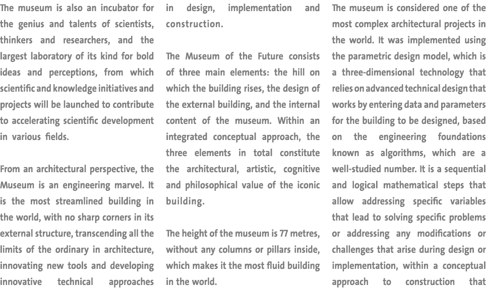 The museum is also an incubator for the genius and talents of scientists, thinkers and researchers, and the largest l   