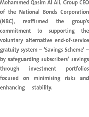 Mohammed Qasim Al Ali, Group CEO of the National Bonds Corporation (NBC), reaffirmed the group’s commitment to suppor...