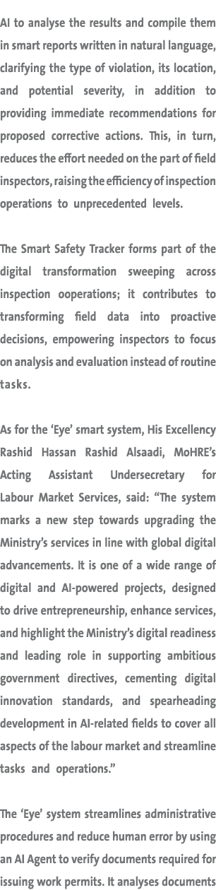 AI to analyse the results and compile them in smart reports written in natural language, clarifying the type of viola...