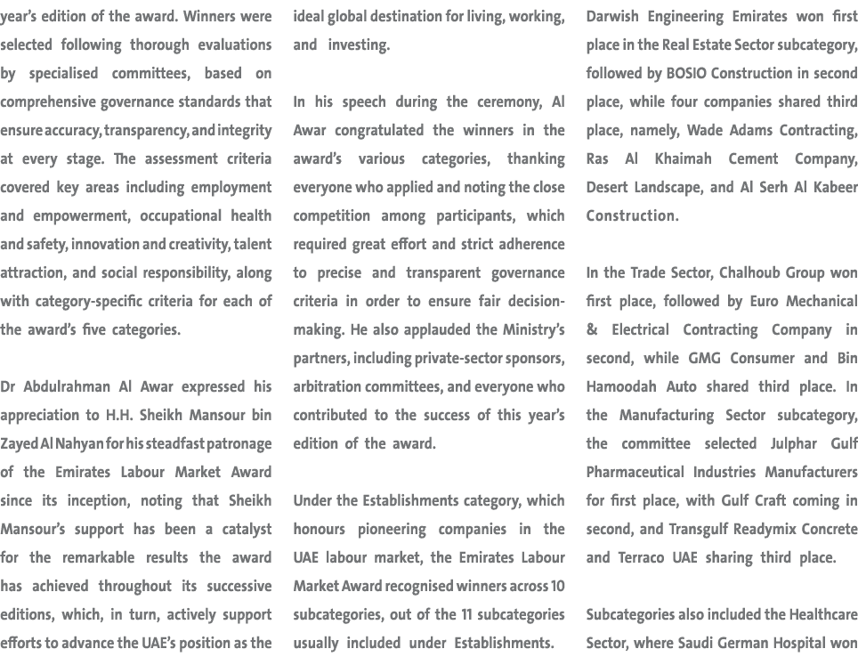 year’s edition of the award. Winners were selected following thorough evaluations by specialised committees, based on...