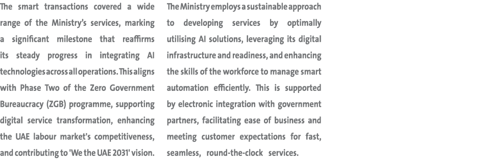 The smart transactions covered a wide range of the Ministry’s services, marking a significant milestone that reaffirm...