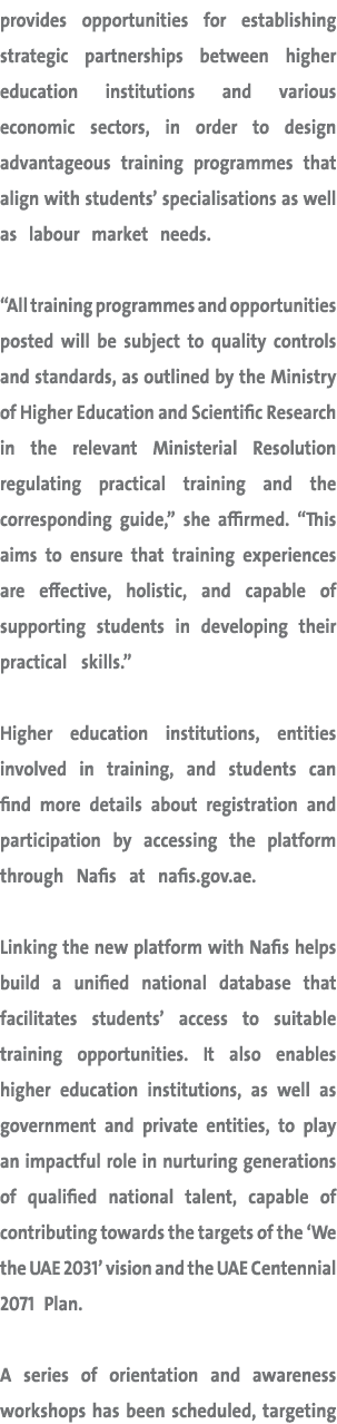 provides opportunities for establishing strategic partnerships between higher education institutions and various econ...