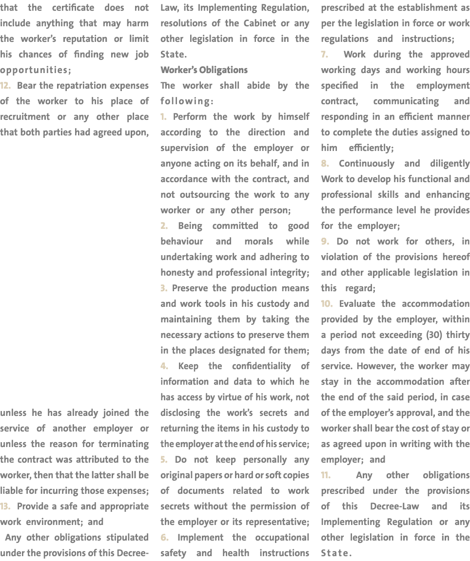 that the certificate does not include anything that may harm the worker s reputation or limit his chances of finding    