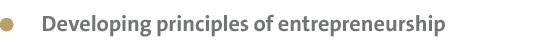  Developing principles of entrepreneurship 