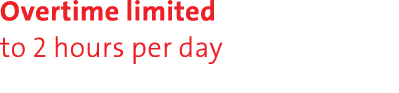 Overtime limited to 2 hours per day 