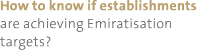 How to know if establishments are achieving Emiratisation targets?