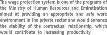 The wage protection system is one of the programs of the Ministry of Human Resources and Emiratisation aimed at provi...